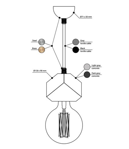 Подвесной светильник BETON MAKT в Казани