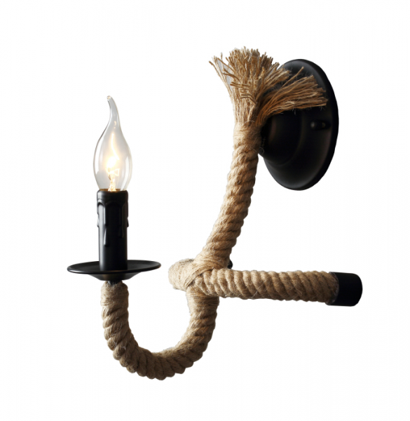 Бра Loft Rope Candle Bra Черный в Казани | Loft Concept 