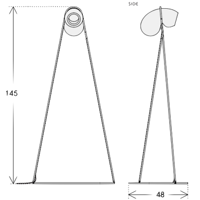 Торшер White glass trap floor lamp в Казани