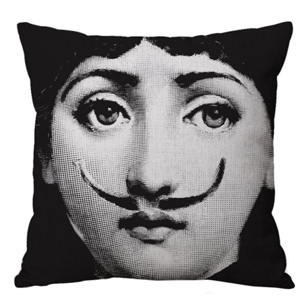 Декоративная подушка Fornasetti 021 Черно-белый в Казани | Loft Concept 