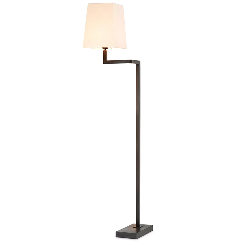 Торшер Eichholtz Floor Lamp Cambell Bronze Белый Темная бронза в Казани | Loft Concept 