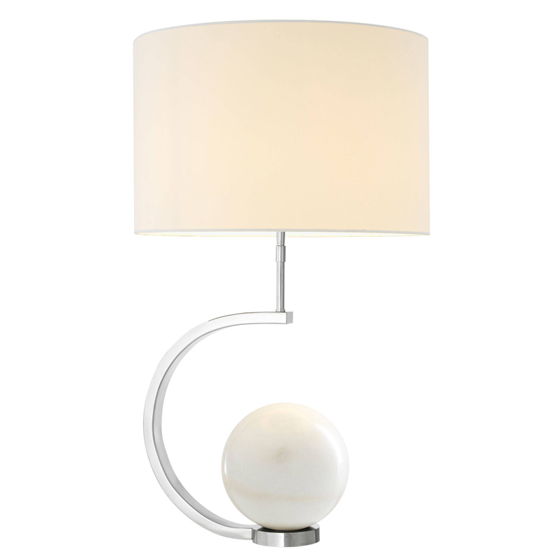 Настольная лампа Eichholtz Table Lamp Luigi white marble Белый Никель Белый Мрамор Bianco в Казани | Loft Concept 