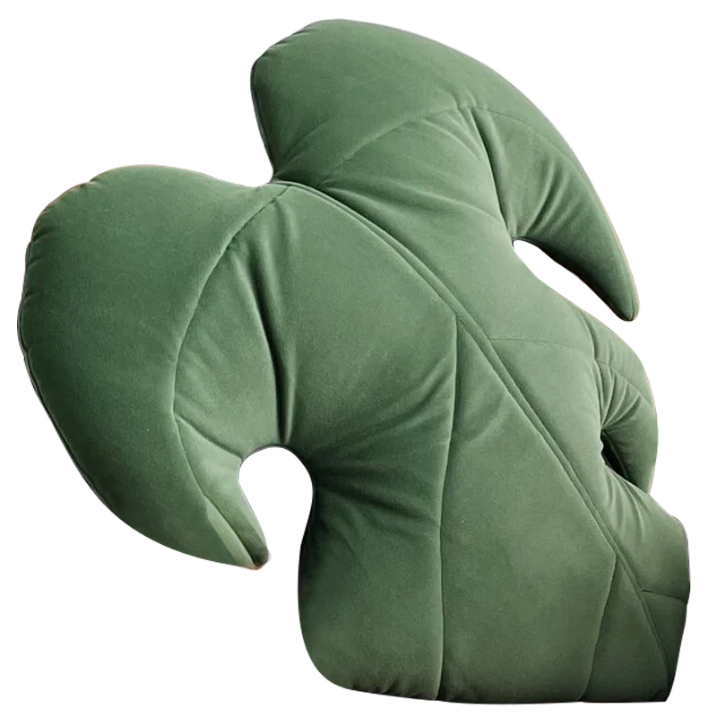 Декоративная подушка Botanical Cushion Monstera Зеленый в Казани | Loft Concept 