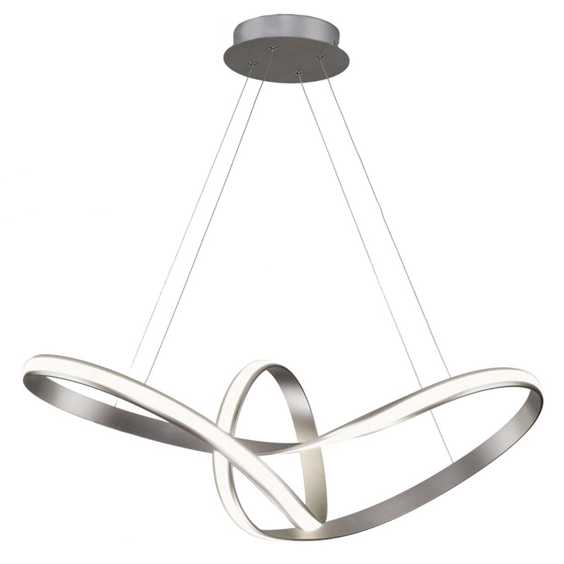 Люстра Mobius Strip Silver Chandelier Никель Сатин в Казани | Loft Concept 