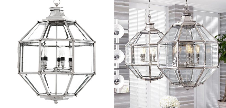 Люстра Lantern Owen Nickel L - Loft-Concept в Казани