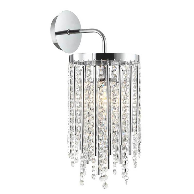 Бра Crystal Wind Chimes Chrome Wall Lamp Хром Прозрачный в Казани | Loft Concept 