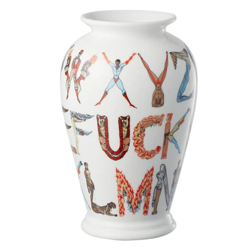 Ваза Supreme Alphabet Vase Белый Мульти в Казани | Loft Concept 