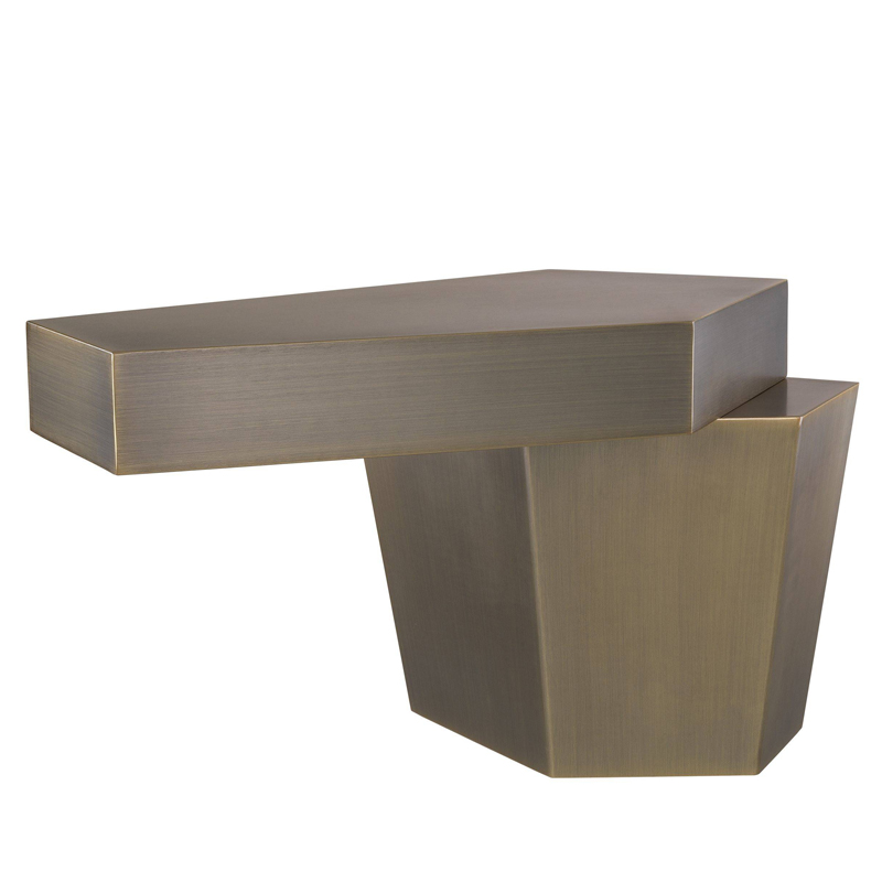 Кофейный стол Eichholtz Coffee Table Calabasas Low brass Латунь Античная полированная в Казани | Loft Concept 