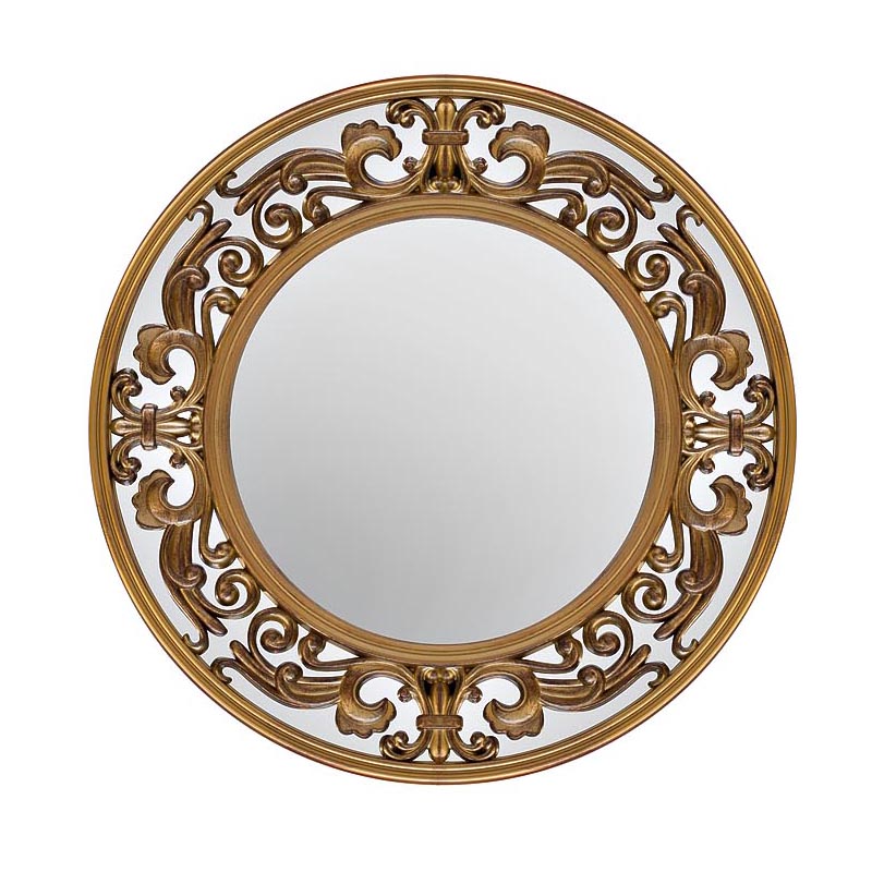 Зеркало Gold Round Mirror Золотой в Казани | Loft Concept 