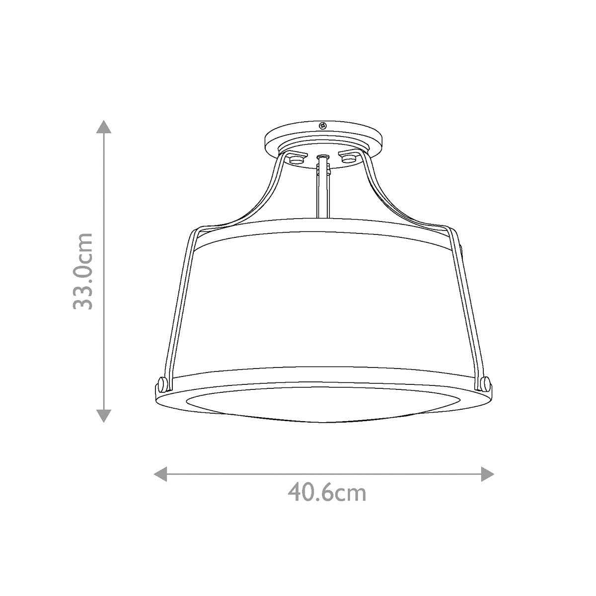 Потолочный светильник со светлым текстильным абажуром Hinkley в Казани