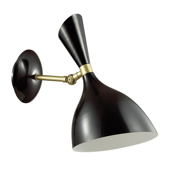 Бра Duke wall lamp Black Черный Латунь в Казани | Loft Concept 