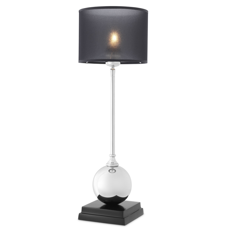 Настольная лампа Eichholtz Table Lamp Carnivale Никель Черный в Казани | Loft Concept 