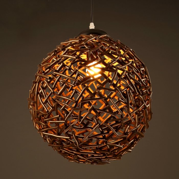 Подвесной светильник Old Wicker Pendant Sphere  в Казани | Loft Concept 