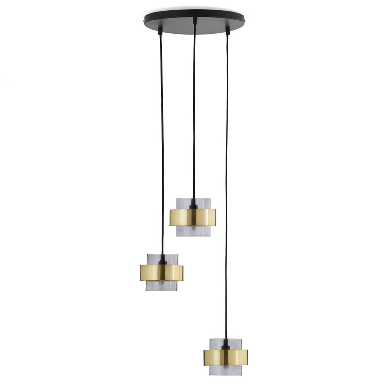 Люстра Truvor Chandelier Стекло Смок Латунь в Казани | Loft Concept 