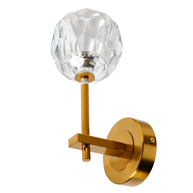 Бра RH Boule de Cristal Single Wall Lamp Gold матовое золото в Казани | Loft Concept 