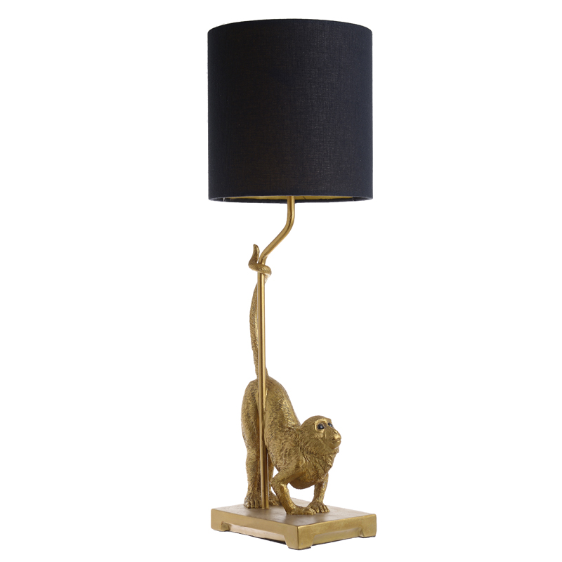 Настольная лампа Curious Monkey Table lamp Золотой Черный в Казани | Loft Concept 