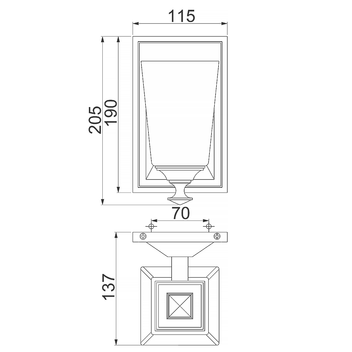 Бра с белым матовым плафоном на прямоугольном основании цвета хром Hinkley в Казани