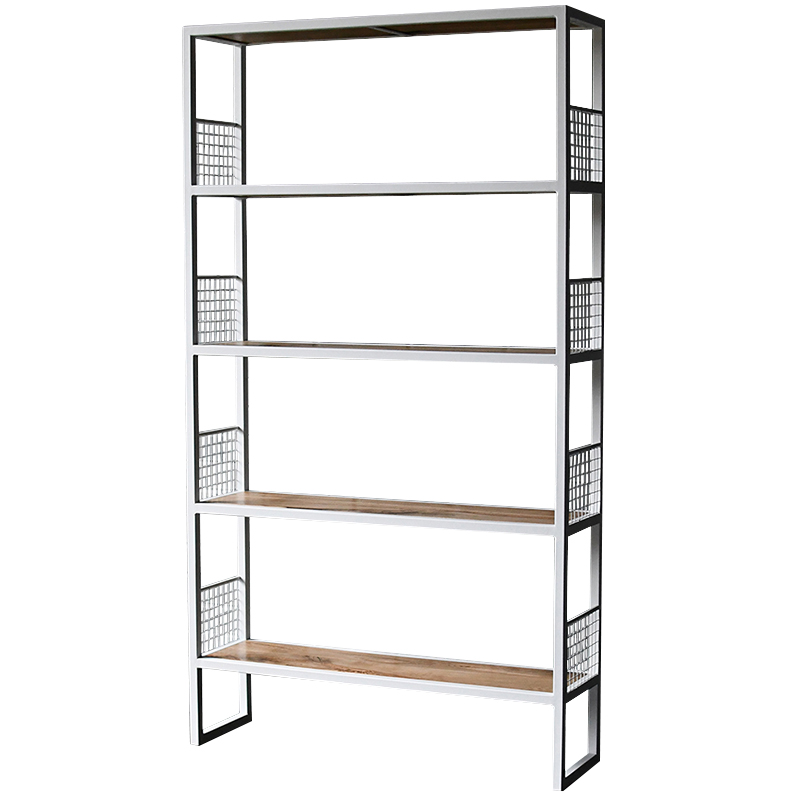 Стеллаж Richie Industrial Metal Rust White Rack Древесина Белый в Казани | Loft Concept 