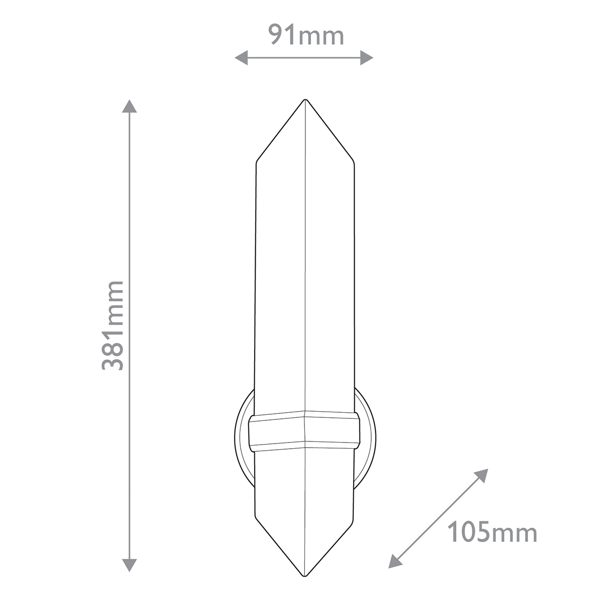 Бра черного цвета металлическое с вертикальным плафоном из алебстра Alora в Казани