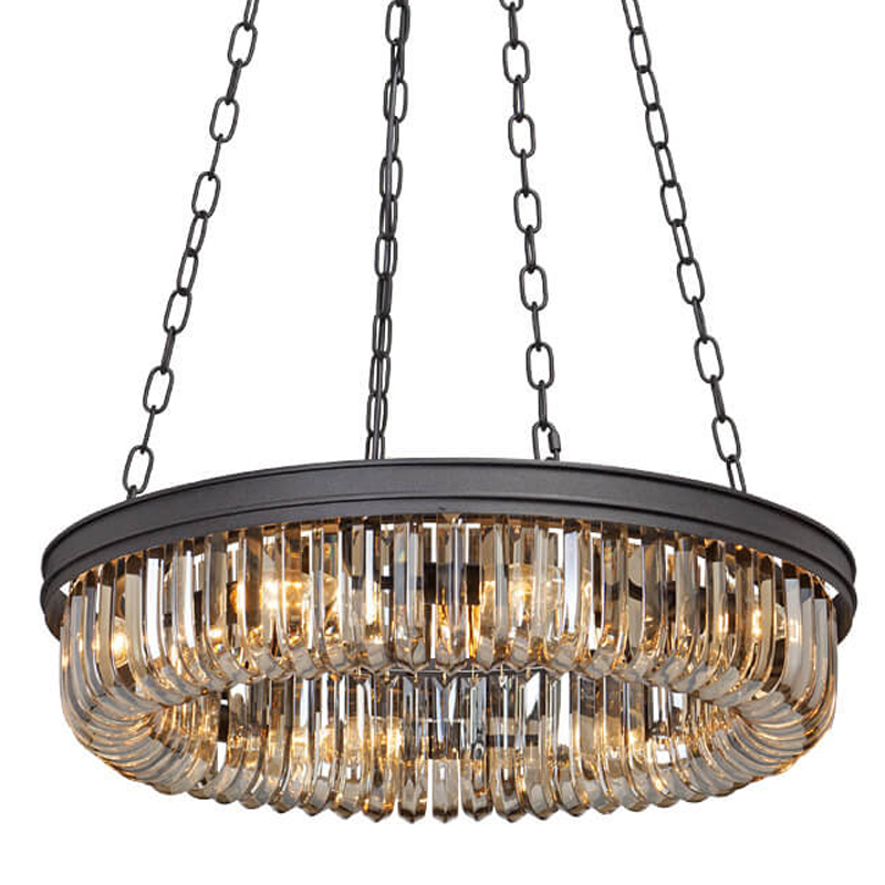 Люстра Retro Frozen Amber Glass Chandelier D 62 Черный в Казани | Loft Concept 