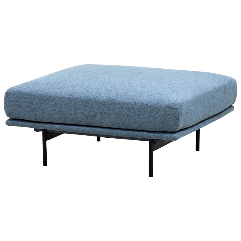 Оттоманка голубая Vergil Blue Ottoman Голубой Черный в Казани | Loft Concept 