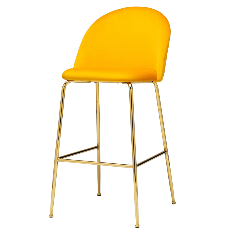 Барный стул Vendramin Bar Stool yellow Желтый Глянцевое золото в Казани | Loft Concept 