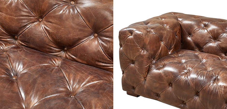 Диван Soho tufted brown vintage leather - Loft-Concept в Казани