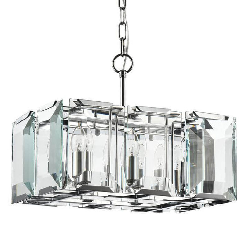 Люстра Harlow Crystal Square Chandelier chrome 6 Хром в Казани | Loft Concept 