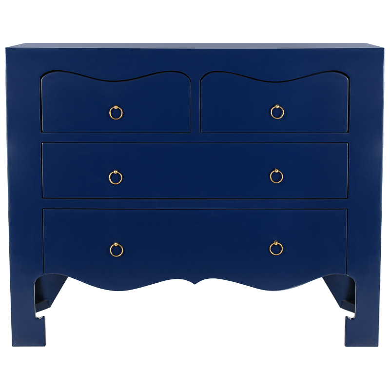 Комод темно-синий L.XV CHEST OF DRAWERS deep blue Темно-синий Золотой в Казани | Loft Concept 