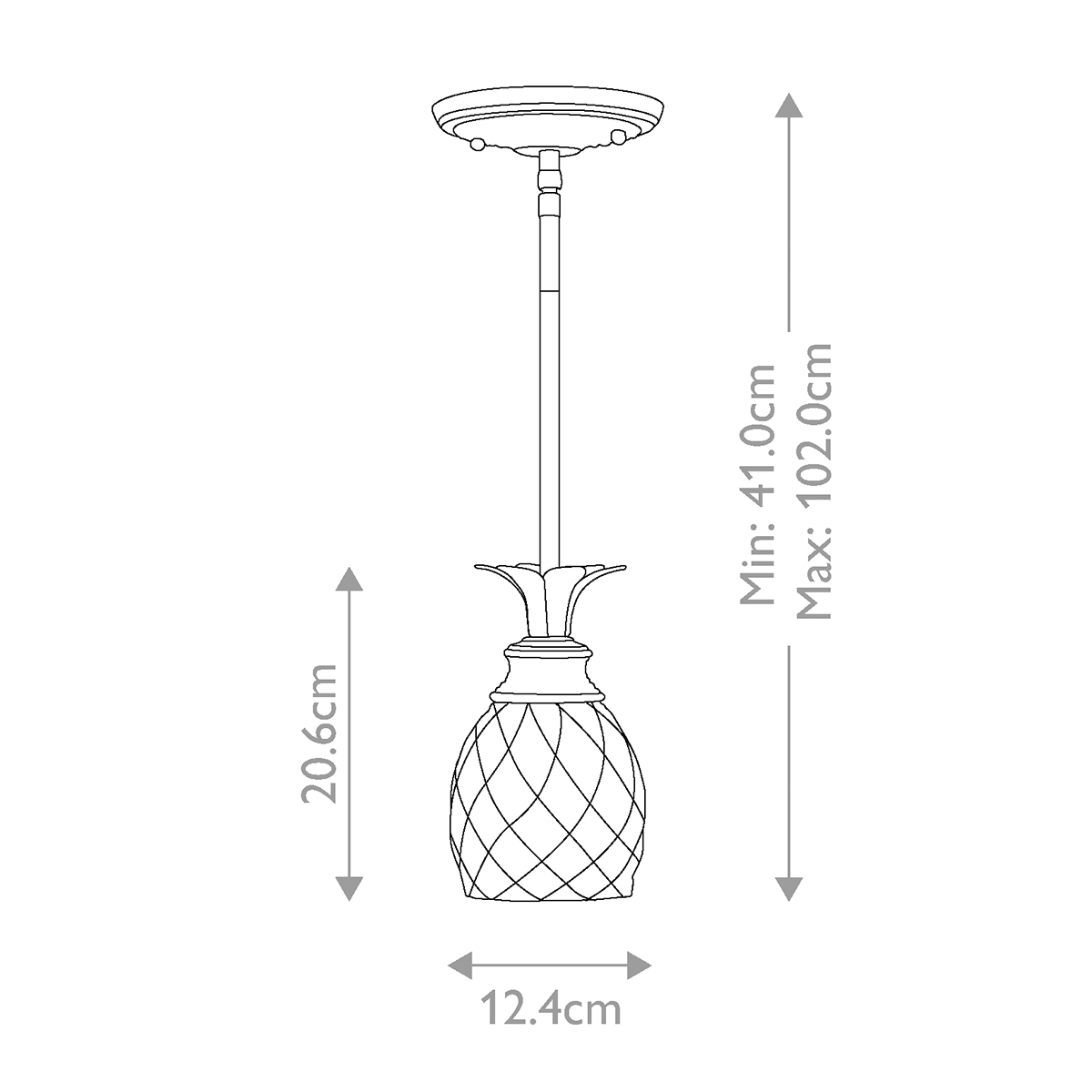Подвесной светильник цвета латунь с прозрачнымплафоном в форме ананаса Hinkley в Казани