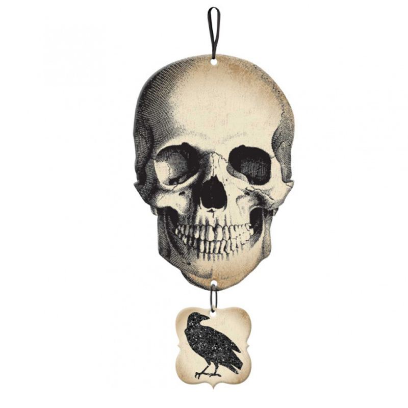 Аксессуар HALLOWEEN Hanging Skull Серый Черный в Казани | Loft Concept 