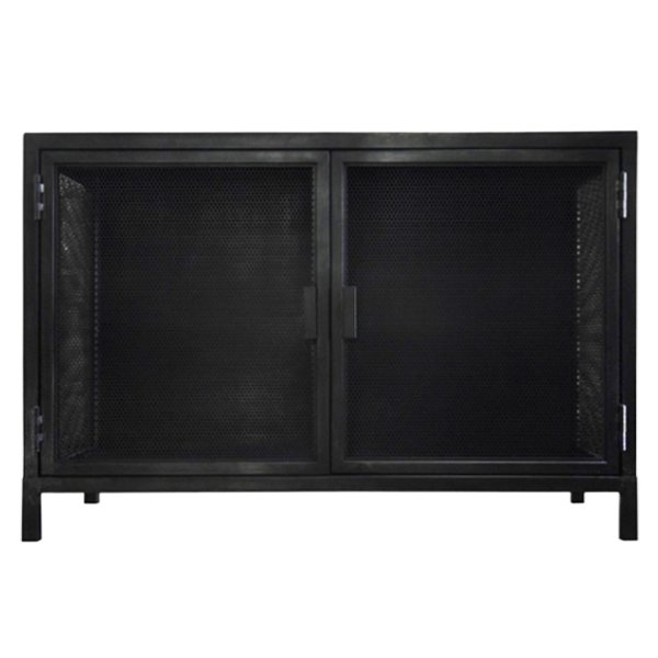 Буфет с 2-мя дверцами из металлической сетки Industrial Loft Dark Metal 2 Door Beto Cabinet Черный в Казани | Loft Concept 