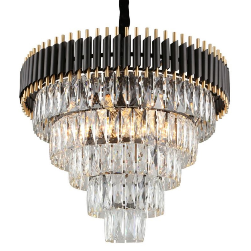 Empire Black Chandelier Crystal D 66 Черный Прозрачное Стекло Золотой в Казани | Loft Concept 