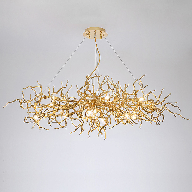 Люстра Felicite Long Gold Branches Chandelier Золотой в Казани | Loft Concept 