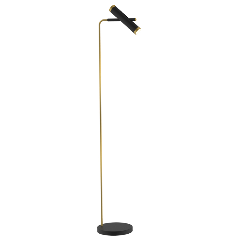 Торшер Rainer Floor Lamp black Черный Золотой в Казани | Loft Concept 