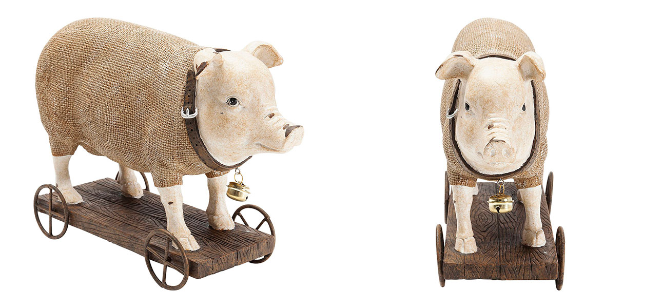 Статуэтка поросенок Brown pig - фото