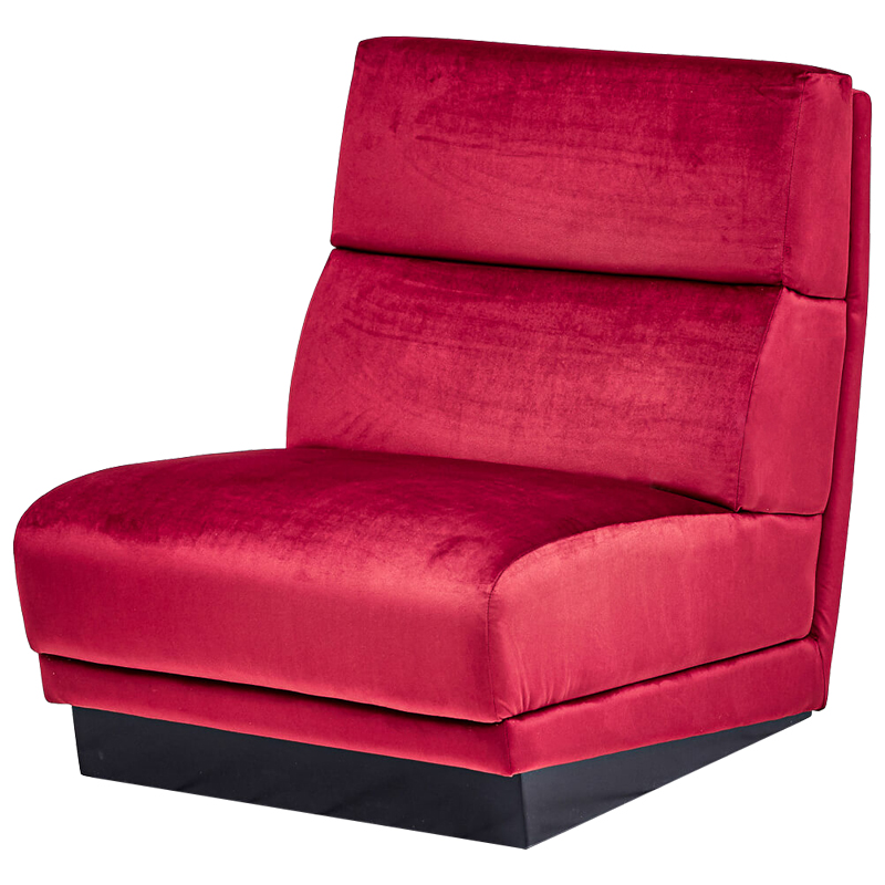 Кресло Berkeley Chair Crimson Малиновый (Crimson) Черный в Казани | Loft Concept 