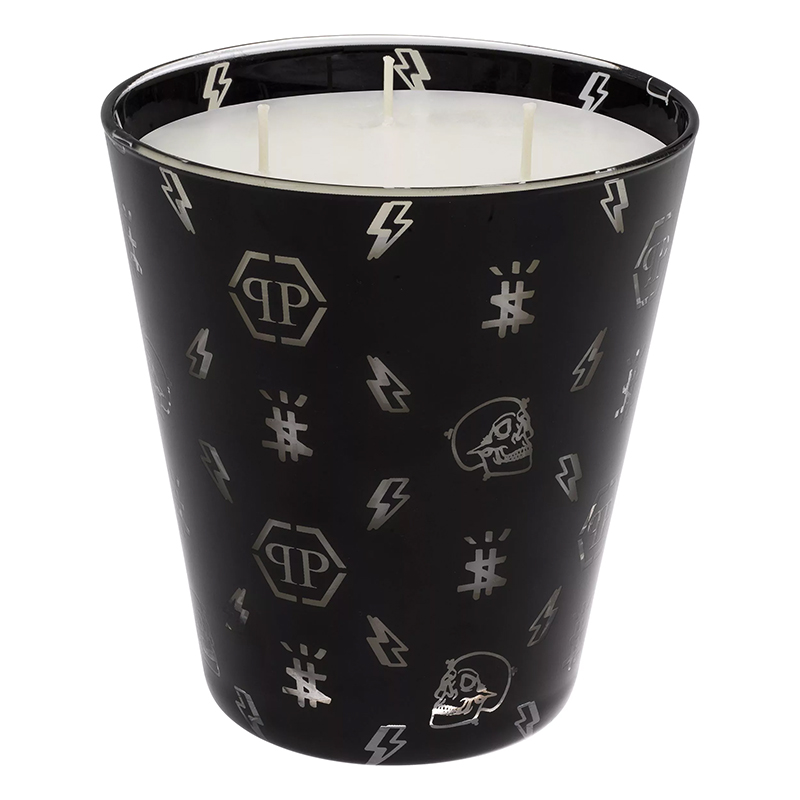 Свеча Philipp Plein Candle Monogram M Черный Белый в Казани | Loft Concept 