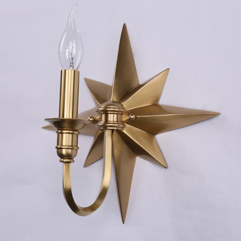 Бра Base Star Wall lamp Single Латунь в Казани | Loft Concept 