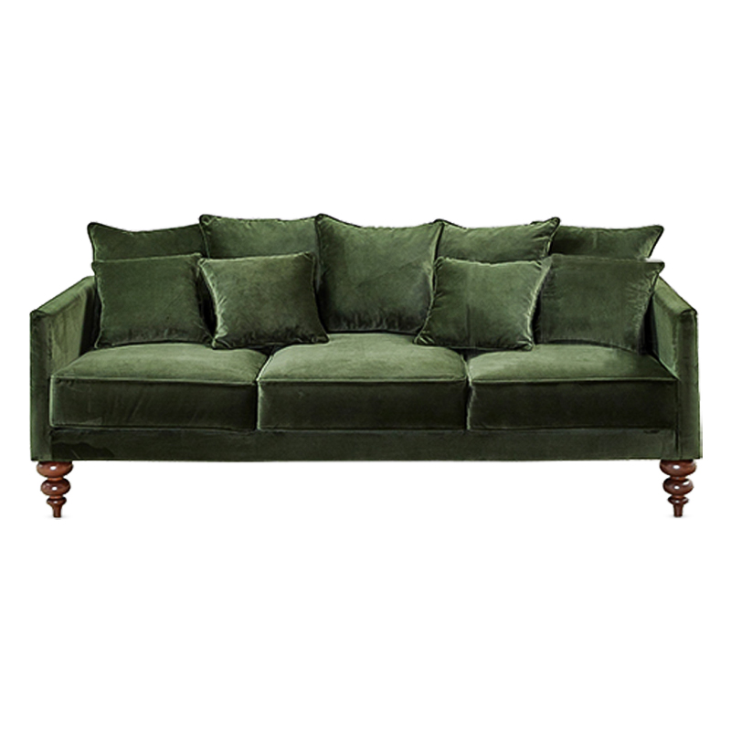 Диван Graceful Details Sofa Green Коричневый Зеленый в Казани | Loft Concept 