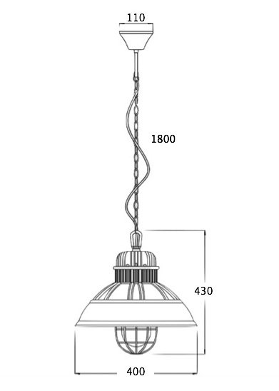 Подвесной светильник Loft Industrial Metal Cage Elder в Казани