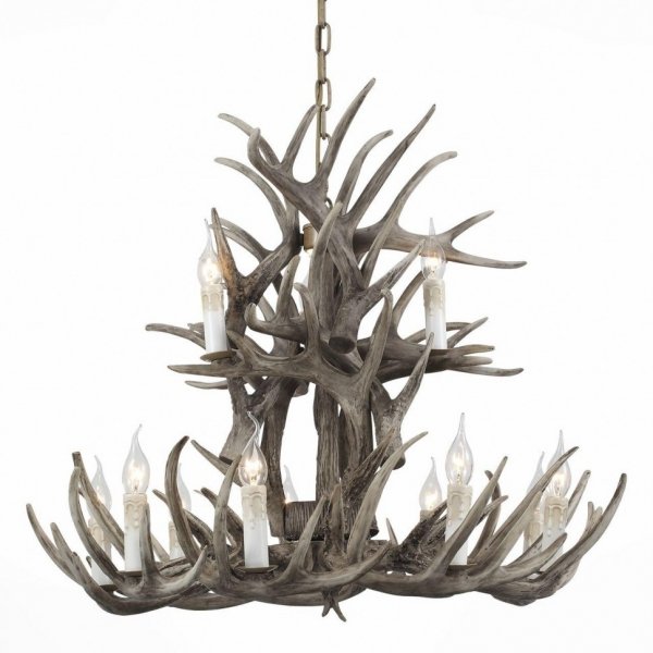 Люстра Hornland Chandelier 12 Grey Серый в Казани | Loft Concept 