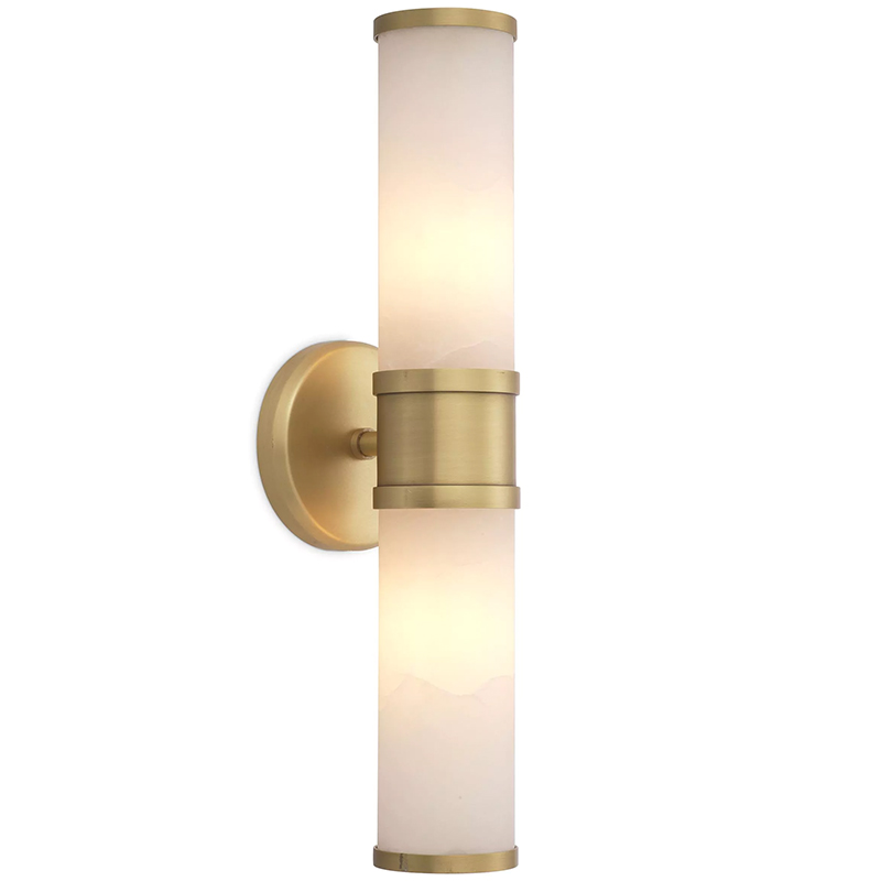 Бра Eichholtz Wall Lamp Claridges Double Латунь Бежевый в Казани | Loft Concept 