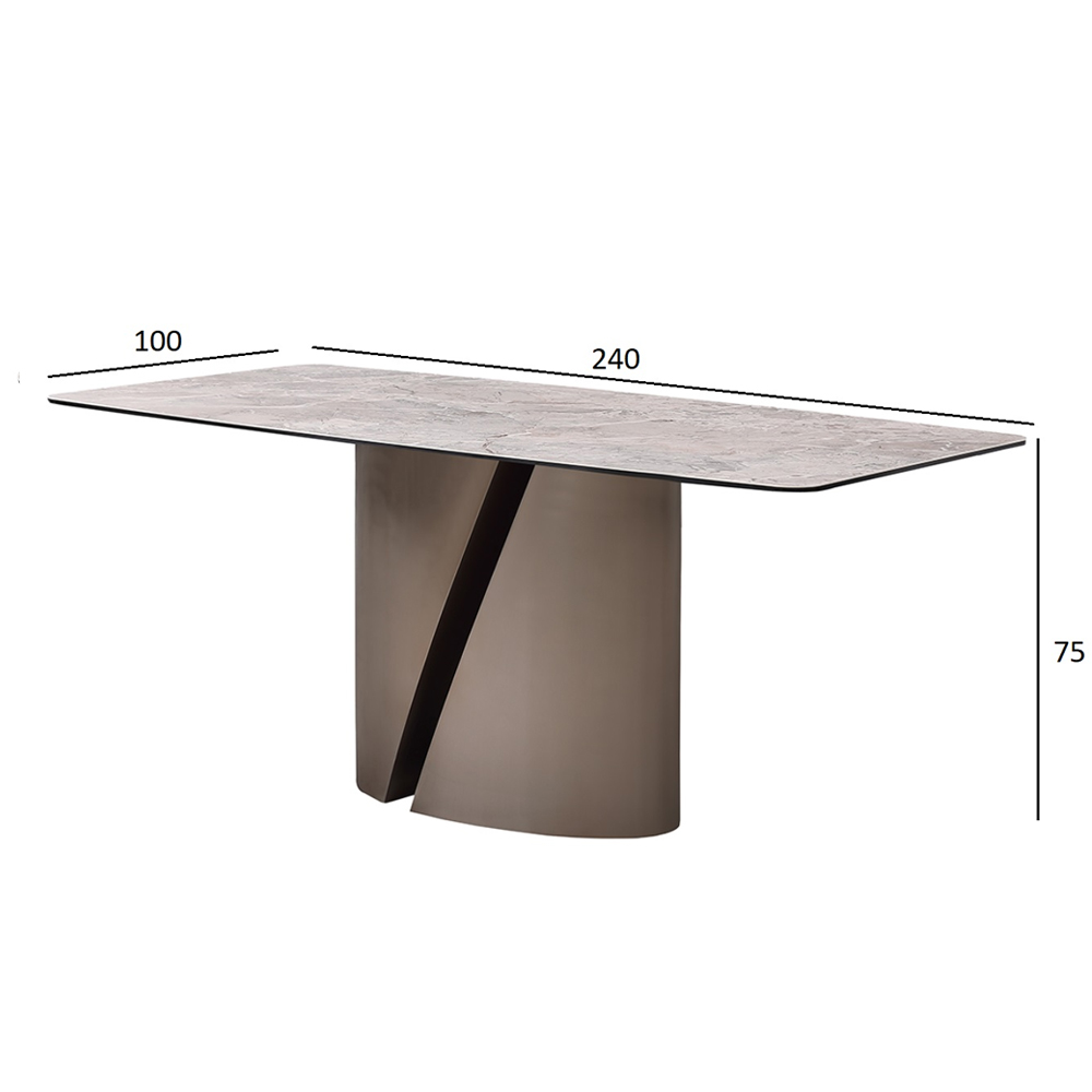 Стол обеденный керамический серый Servorios в Казани