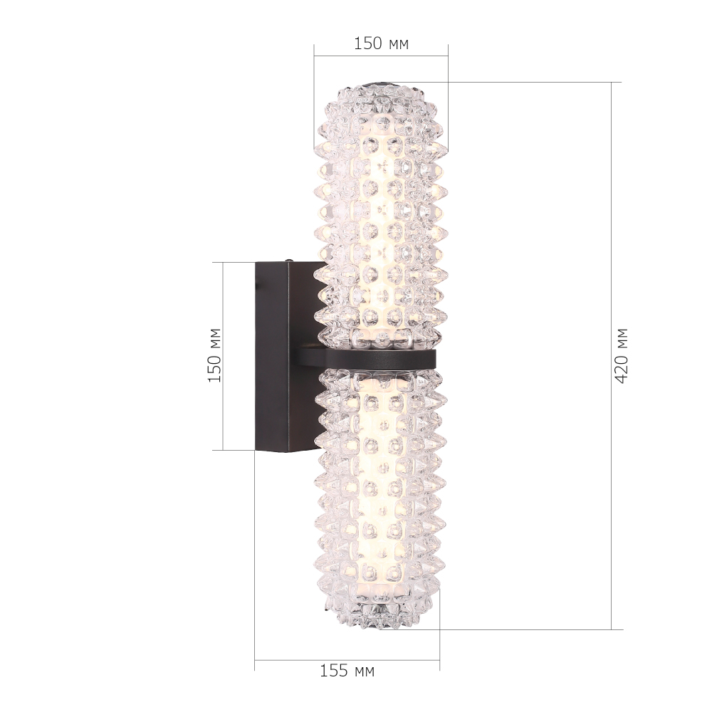 Бра с факутрным стеклянным плафоном Sonora в Казани