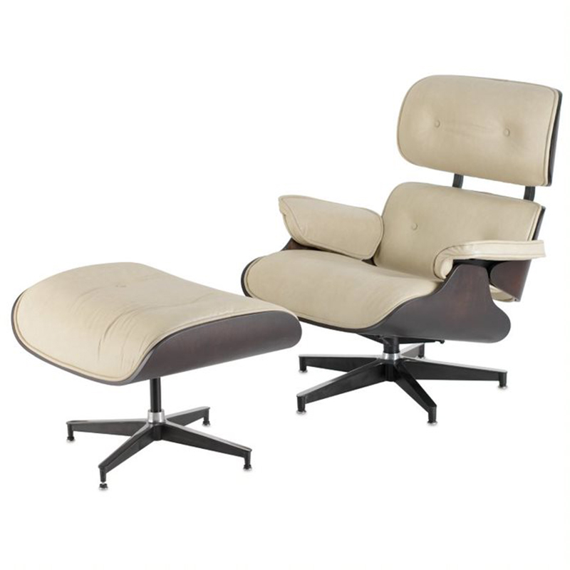 Кресло Eames Lounge Chair & Ottoman cream Кремовый в Казани | Loft Concept 