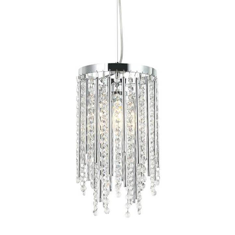 Подвесной светильник Crystal Wind Chimes Chrome Hanging Lamp Хром Прозрачный в Казани | Loft Concept 