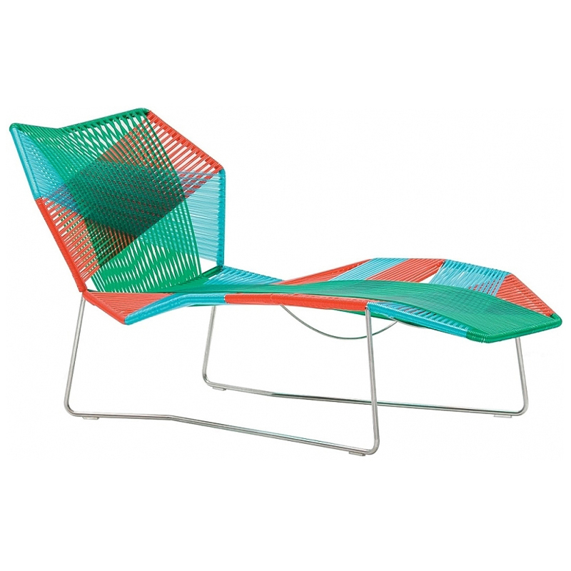 Шезлонг Moroso Chaise Longue Tropicalia Мульти Зеленый Красный Бирюзовый в Казани | Loft Concept 