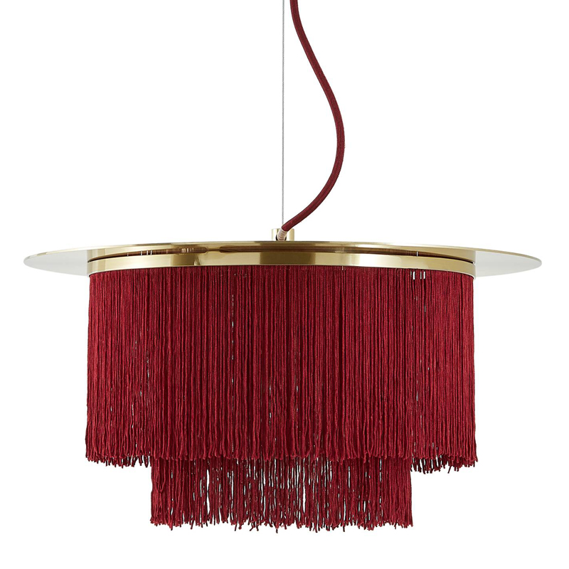 Люстра Houtique Chandelier Burgundy Бургундский красный Латунь в Казани | Loft Concept 