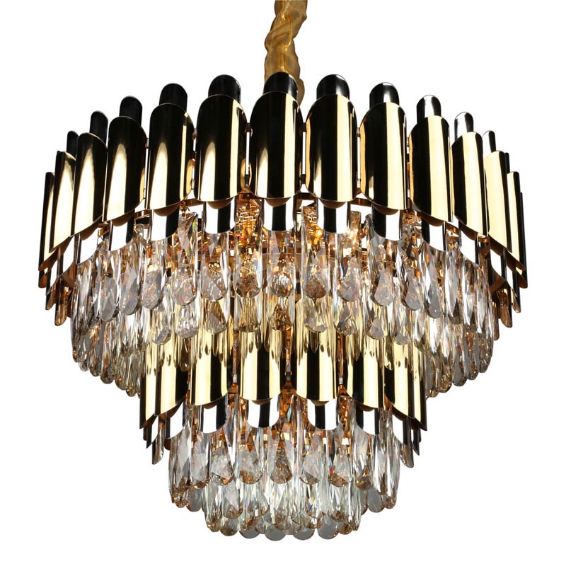 Люстра Gibrien Crystal Chandelier Прозрачный (Transparent) Золотой в Казани | Loft Concept 